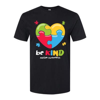 Autism Awareness - Be Kind Puzzle Heart Kindness Softstyle CVC T-Shirt