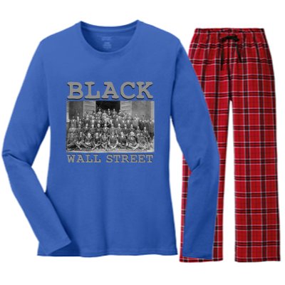 African American Business Black History Black Wall Street Gift Women's Long Sleeve Flannel Pajama Set 