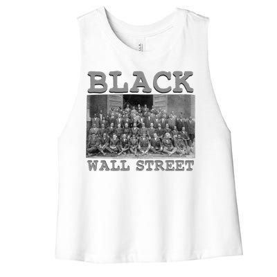 African American Business Black History Black Wall Street Gift Women's Racerback Cropped Tank