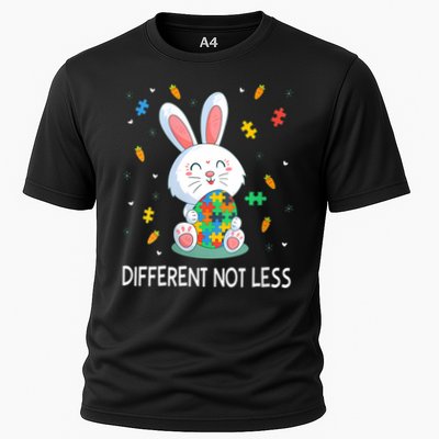  Autism Awareness Bunny Easter Eggs Piece Autistic Different V-Neck Performance Shirt