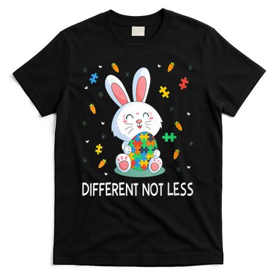  Autism Awareness Bunny Easter Eggs Piece Autistic Different V-Neck T-Shirt