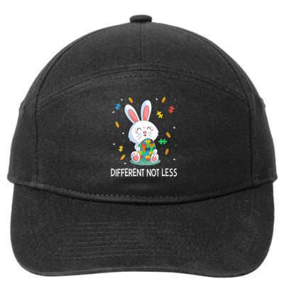  Autism Awareness Bunny Easter Eggs Piece Autistic Different V-Neck 7-Panel Snapback Hat