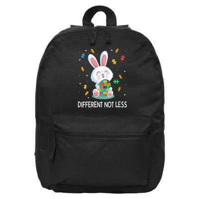  Autism Awareness Bunny Easter Eggs Piece Autistic Different V-Neck 16 in Basic Backpack