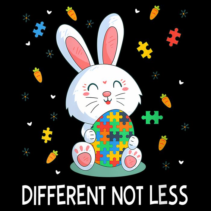  Autism Awareness Bunny Easter Eggs Piece Autistic Different V-Neck 16 in Basic Backpack