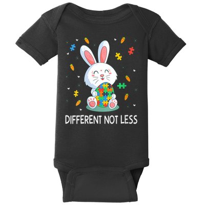  Autism Awareness Bunny Easter Eggs Piece Autistic Different V-Neck Baby Bodysuit