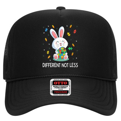  Autism Awareness Bunny Easter Eggs Piece Autistic Different V-Neck Trucker Hat