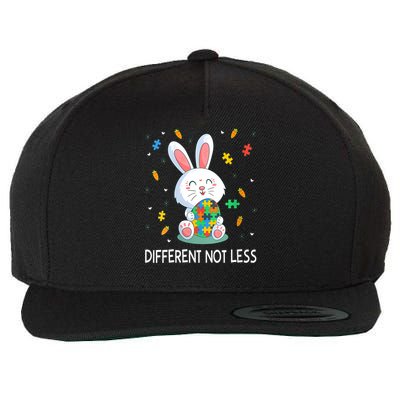  Autism Awareness Bunny Easter Eggs Piece Autistic Different V-Neck Wool Snapback Cap