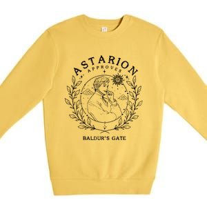 Astarion Appoves BaldurS Gate 3 Fan Game Premium Crewneck Sweatshirt