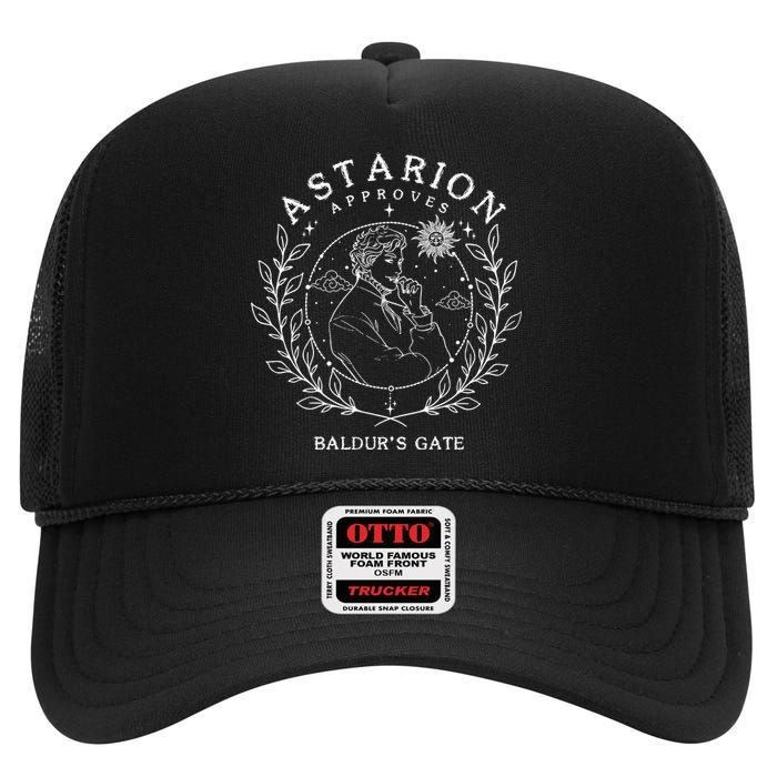 Astarion Appoves BaldurS Gate 3 Fan Game High Crown Mesh Back Trucker Hat