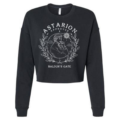 Astarion Appoves BaldurS Gate 3 Fan Game Cropped Pullover Crew