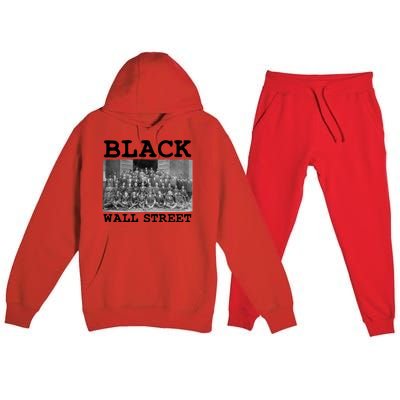 African American Business Black History Black Wall Street Gift Premium Hooded Sweatsuit Set