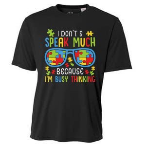 Autism Awareness Boys I Don't Speak Much I'm Busy Thinking Cooling Performance Crew T-Shirt