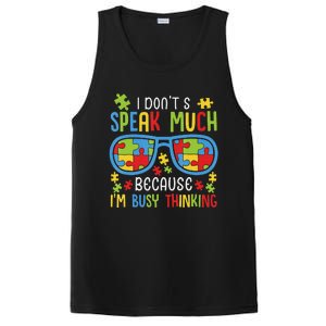 Autism Awareness Boys I Don't Speak Much I'm Busy Thinking PosiCharge Competitor Tank