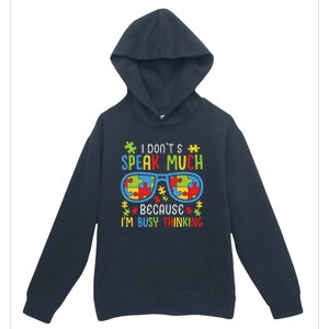 Autism Awareness Boys I Don't Speak Much I'm Busy Thinking Urban Pullover Hoodie