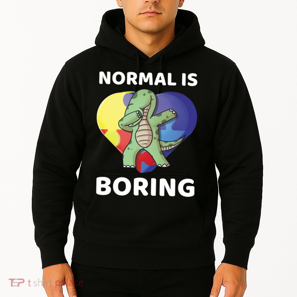 Autism Awareness Brontosaurus Dinosaur Dabbing Cute Meaningful Gift Hoodie