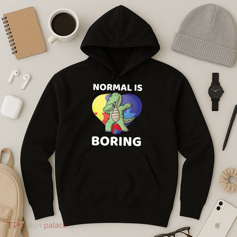Autism Awareness Brontosaurus Dinosaur Dabbing Cute Meaningful Gift Hoodie