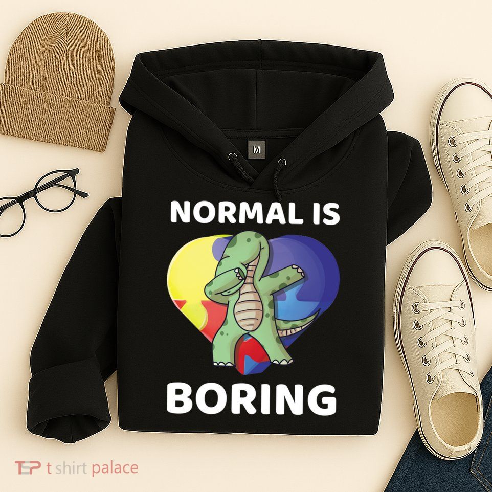 Autism Awareness Brontosaurus Dinosaur Dabbing Cute Meaningful Gift Hoodie