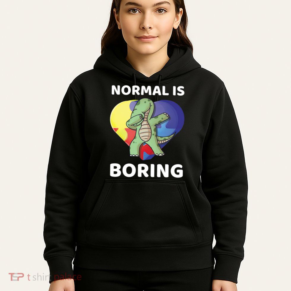 Autism Awareness Brontosaurus Dinosaur Dabbing Cute Meaningful Gift Hoodie
