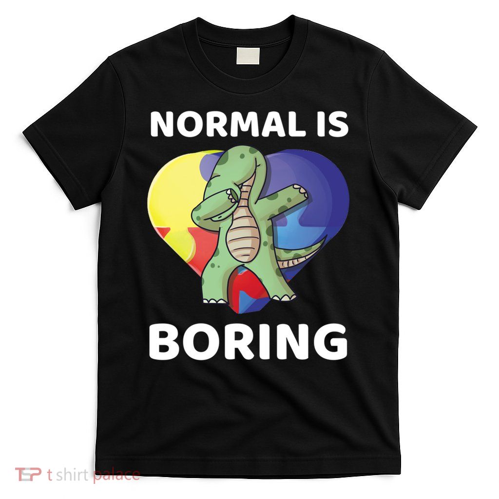 Autism Awareness Brontosaurus Dinosaur Dabbing Cute Meaningful Gift T-Shirt