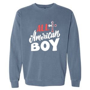 All American Boy | 4th Of July Family Outfits Garment-Dyed Sweatshirt