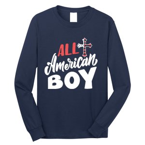 All American Boy | 4th Of July Family Outfits Long Sleeve Shirt