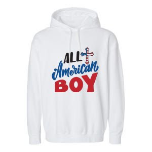 All American Boy | 4th Of July Family Outfits Garment-Dyed Fleece Hoodie