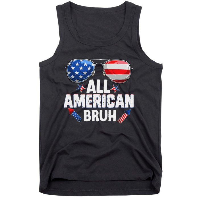 All American Bruh Fourth Of July American Teen Tank Top