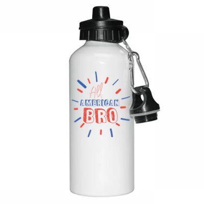 All American Bro Brother Matching Family 4th Of July Holiday Gift Aluminum Water Bottle