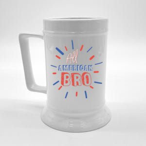 All American Bro Brother Matching Family 4th Of July Holiday Gift Beer Stein