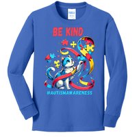 Autism Awareness Be Kind Cat Gift Kids Long Sleeve Shirt