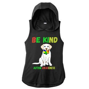 Autism Awareness Be Kind Gift Ladies PosiCharge Tri-Blend Wicking Draft Hoodie Tank