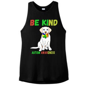 Autism Awareness Be Kind Gift Ladies PosiCharge Tri-Blend Wicking Tank