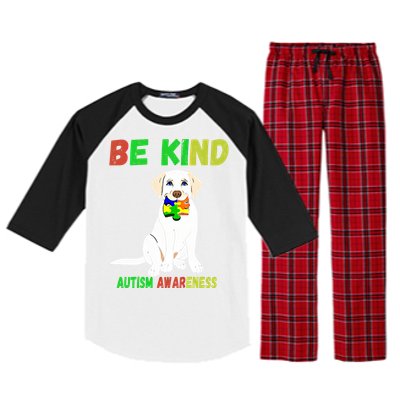 Autism Awareness Be Kind Gift Raglan Sleeve Pajama Set