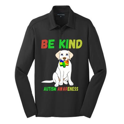 Autism Awareness Be Kind Gift Silk Touch Performance Long Sleeve Polo