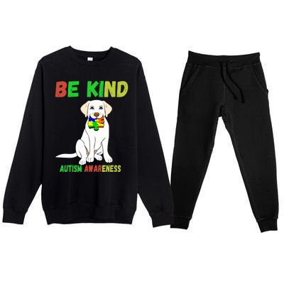 Autism Awareness Be Kind Gift Premium Crewneck Sweatsuit Set