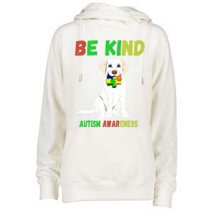 Autism Awareness Be Kind Gift Womens Funnel Neck Pullover Hood