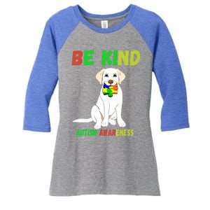 Autism Awareness Be Kind Gift Women's Tri-Blend 3/4-Sleeve Raglan Shirt