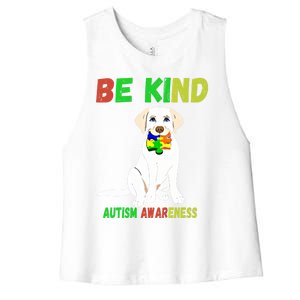 Autism Awareness Be Kind Gift Women's Racerback Cropped Tank