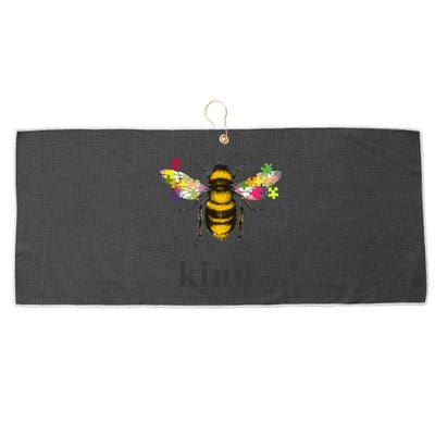 Autism Awareness Bee Kind Puzzle Pieces Gift Meaningful Gift Large Microfiber Waffle Golf Towel