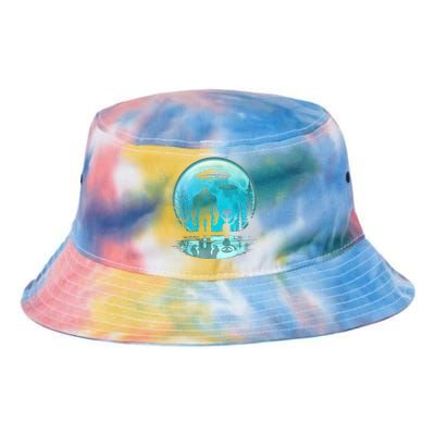 Alien And Bigfoot Moon Tie Dye Newport Bucket Hat