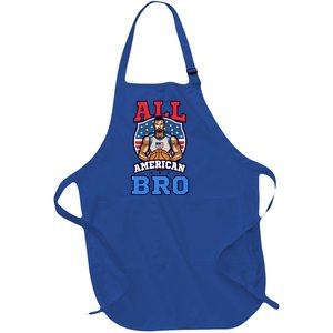 All American Bro Design 4th Of July Basketball Great Gift Full-Length Apron With Pockets