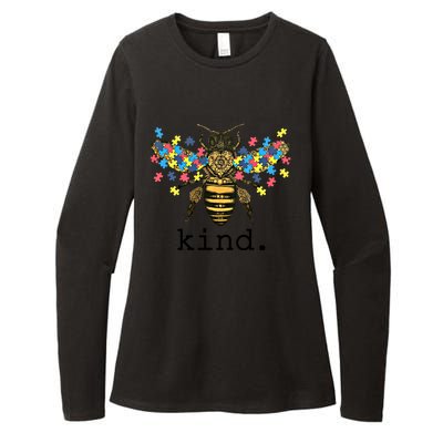 Autism Awareness Bee Kind Puzzle Pieces For Autistic Support Cool Gift Womens CVC Long Sleeve Shirt