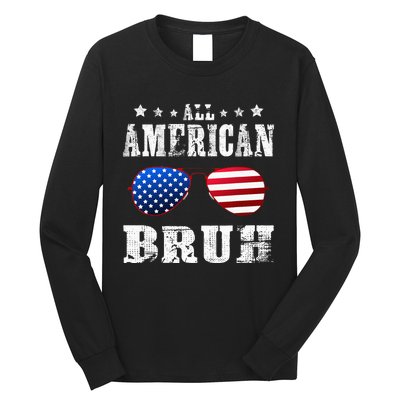 All American Bruh 4th Of July Boy Patriotic Long Sleeve Shirt