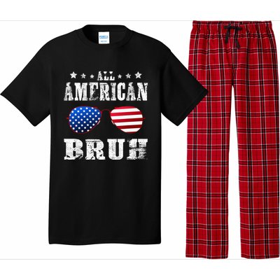 All American Bruh 4th Of July Boy Patriotic Pajama Set