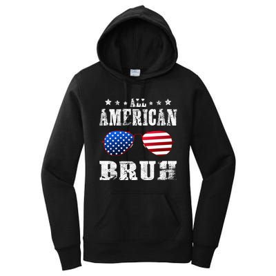 All American Bruh 4th Of July Boy Patriotic Women's Pullover Hoodie