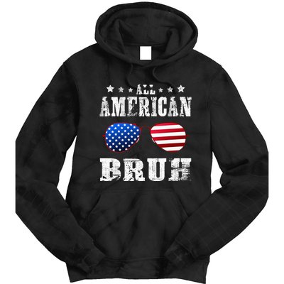 All American Bruh 4th Of July Boy Patriotic Tie Dye Hoodie