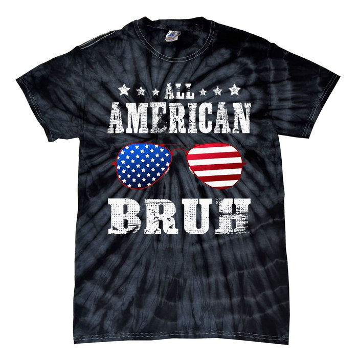 All American Bruh 4th Of July Boy Patriotic Tie-Dye T-Shirt