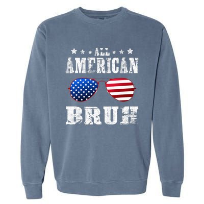 All American Bruh 4th Of July Boy Patriotic Garment-Dyed Sweatshirt