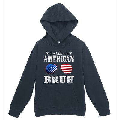 All American Bruh 4th Of July Boy Patriotic Urban Pullover Hoodie