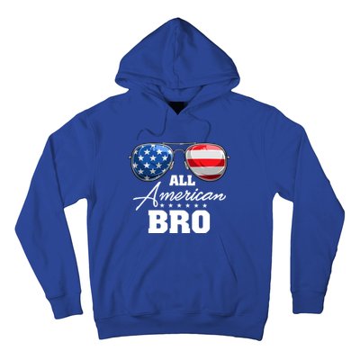 All American Bro Brother Usa Flag Sunglasses 4th Of July Gift Hoodie